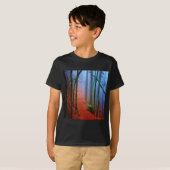 Blauer Nebel in gestrichenem Wald T-Shirt (Vorne ganz)