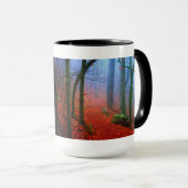 Blauer Nebel in gestrichenem Wald Tasse (VorderseiteRechts)