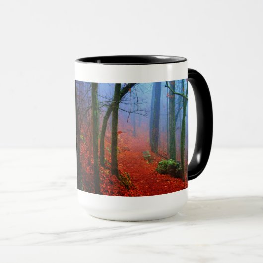 Blauer Nebel in gestrichenem Wald Tasse (VorderseiteRechts)