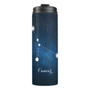 Blauer Nebel Krebs Zodiac-Zeichen Thermosbecher