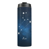 Blauer Nebel Leo Zodiac Sign Thermosbecher (Vorderseite)