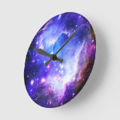Blauer Nebel Runde Wanduhr (Winkel)
