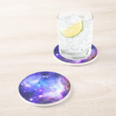 Blauer Nebel Sandstein Untersetzer (Seite)