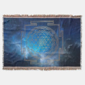 Blauer Nebel Sri Yantra - Blanket Decke (Vorderseite)