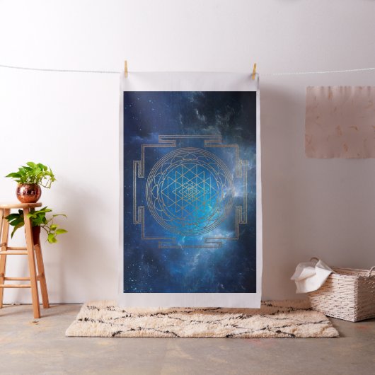 Blauer Nebel Sri Yantra - Fabric Stoff (Beispiel)