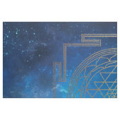 Blauer Nebel Sri Yantra - Fabric Stoff (Fat Quarter (45,7 x 55,9 cm))