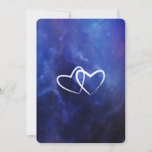 Blauer Nebel Typografie Einladung (Rückseite)