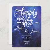 Blauer Nebel Typografie Einladung (Vorderseite)