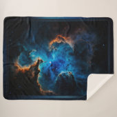 Blauer Nebel Wolken AI Konzept Kunst von Xzendor7 Sherpadecke (Vorderseite (Horizontal))