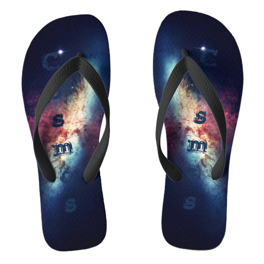 Blauer Nebula Galaxy Space Cosmos Badesandalen (Fußbett)
