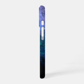 Blauer Nebulous Cool Galaxy Personalisiert iPhone 16 Hülle (Linke Seite)