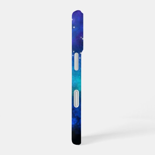 Blauer Nebulous Cool Galaxy Personalisiert iPhone 16 Hülle (Rechte Seite)