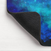 Blauer Nebulous Cool Galaxy Personalisiert Mousepad (Ecke)
