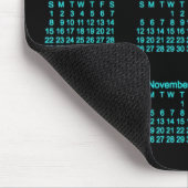 Blauer Neonkalender des Großdruck-2018 durch Janz Mousepad (Ecke)