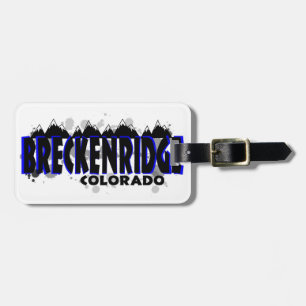 Blauer NeonSchmutz Breckenridge Colorado Gepäckanhänger