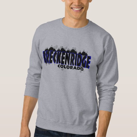 Blauer NeonSchmutz Breckenridge Colorado Sweatshirt (Vorderseite)