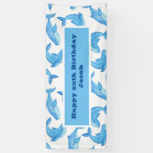 Blauer Niedliche Geburtstag Banner (Vertikal)