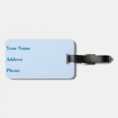 Blauer niedlicher Dschungel-Baby-Tier-Gepäck-Umbau Gepäckanhänger (Rückseite horizontal)