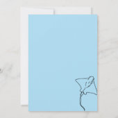 Blauer Niedlicher Fisch Einladung (Rückseite)