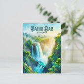 Blauer Nil Wasserfall Äthiopien Postkarte (Stehend Vorderseite)