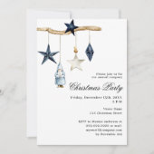 Blauer nordischer Dekor, einfaches Unternehmen Wei Einladung (Vorderseite)