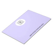 Blauer Notizblock mit individuellem Logotext für G (angewinkelt)