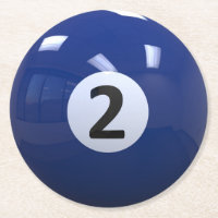 Blauer Nr. 2- Billard-Pool-Ball