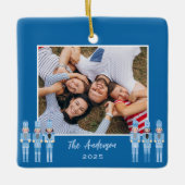 Blauer Nussknacker Keramikornament (Vorderseite)