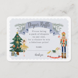 Blauer Nussknacker-Windel-Plakette Begleitkarte