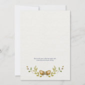 Blauer Oak Blätter Acorns Wedding | Einladung (Rückseite)