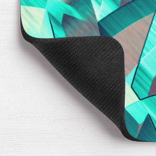 Blauer oder cyan Streifen über rustikal rötlich-or Mousepad (Ecke)