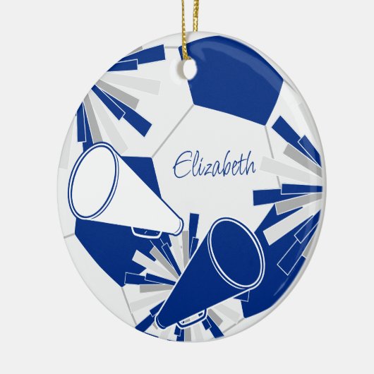 blauer oder JEDER FARBSEL Keramik Ornament (Links)