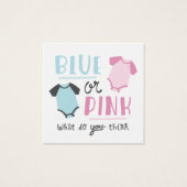 Blauer oder rosa Baby Gender Reveal Party Dusche (Vorderseite)