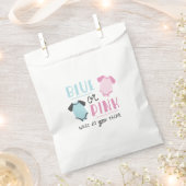 Blauer oder rosa Baby Gender Reveal Party Dusche Geschenktütchen (Ausgeschnitten)