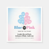 Blauer oder rosa Balkon Geschlechtsverkehr Party Serviette (Vorderseite)
