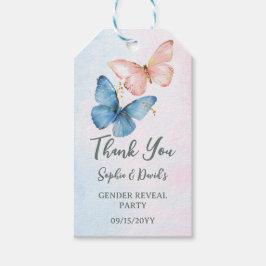 Blauer oder rosa Geschlecht offenbart Baby Shower  Geschenkanhänger