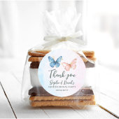 Blauer oder rosa Geschlecht offenbart Baby Shower  Runder Aufkleber