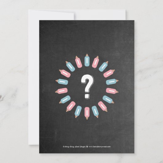 Blauer oder rosa Geschlechtsverkehr: Aufdeckung de Einladung (Rückseite)