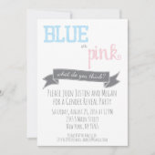 Blauer oder rosa Geschlechtsverkehr: Aufdeckung ei Einladung (Vorderseite)