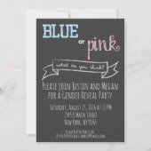 Blauer oder rosa Geschlechtsverkehr: Aufdeckung ei Einladung (Vorderseite)