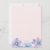 Blauer oder rosafarbener Bluterguss Einladung (Rückseite)