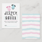 Blauer oder rosafarbener Party-Windeln Begleitkarte (Vorne/Hinten)