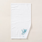 Blauer Oktopus-Design mit Monogramm Badhandtuch Set (Handtuch)