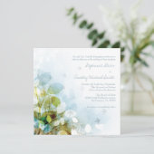 Blauer Olivenwalzvögel Einladung (Stehend Vorderseite)