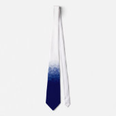 Blauer Ombré-Geometrie-Schichten-Schlips Krawatte (Vorderseite)