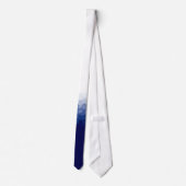 Blauer Ombré-Geometrie-Schichten-Schlips Krawatte (Rückseite)