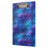 Blauer Ombre und Glitzer Dragon Scales Klemmbrett (Links)