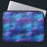 Blauer Ombre und Glitzer Dragon Scales Laptopschutzhülle<br><div class="desc">Beautiful Shimmering Blue Ombre & Glitzer Dragon Scales Design</div>