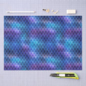 Blauer Ombre und Glitzer Dragon Scales Seidenpapier (Handwerk)