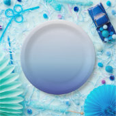 Blauer Ombre-Verlauf Pappteller (Party)